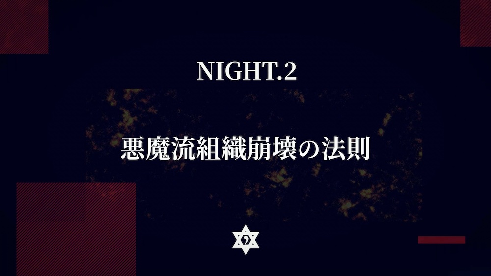 [Re:birth]　NIGHT.2　悪魔流組織崩壊の法則